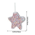 thumbnail image 2 of Velvet Decoration Christmas Stockings Two Color Beads Decoration Christmas Tree Decoration Pentagram Holiday Supplies, 2 of 4
