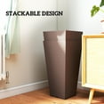 thumbnail image 5 of Outsunny 23" Tall Planters, Set of 2 Plastic Flower Pots, Stackable Tapered Outdoor Planters, Brown, 5 of 9