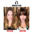 thumbnail image 3 of Bangs Hair Clip in Bangs 100% Real Human Hair Extensions Wispy Bangs with Temples Hairpieces for Women Clip on Air Bangs Curved Bangs for Daily Wear (Light Brown), 3 of 5