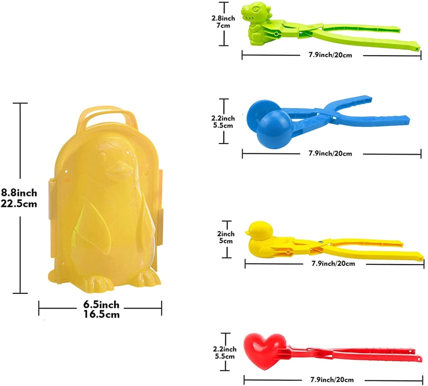 Pince à Boules De Neige Et Pelle Géante – Set Extérieur Hiver En PP – Fabrication Facile De Boules Parfaites – Cadeau Pour Enfant