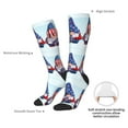 thumbnail image 5 of Picia Women Crew Soft Moisture-wicking Socks Cute Gnomes in USA1 Pattern Design Cotton Socks, One Size fit All, 5 of 9