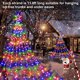 thumbnail image 4 of Decoraciones navideñas al aire libre Luces de cascada Regalo de luz de árbol, Enchufe en alambre Transparente Impermeable Decoración de luz de patio para el hogar Árbol de Navidad Boda Patio Porche D JAMW  Sencillez, 4 of 5