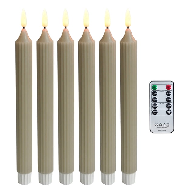 Party Decorations for Women College Graduation Party Decorations 2022 Party Party Dress Party Decorations Cordless 6 PCS Window Flameless LED Taper Candles With Sensor Dusk To Dawn Timer LED