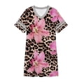 thumbnail image 2 of MINTREUS Women's Plus Size Nightgown Short Sleeve Nightshirt V Neck Sleep Shirt Loose Loungewear Casual Sleepwear 1X-5X, 2 of 6