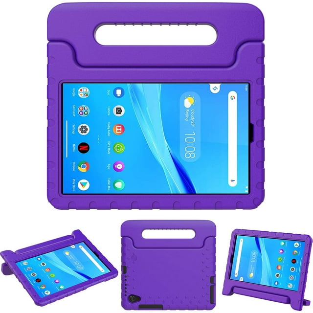 Funda para Lenovo M8 2da, 3a y 4ta gen Agarradera Morada
