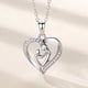 thumbnail image 2 of 925 Sterling Silver Zircon Mother's Day Pendant Necklace Gift for Mother or Daughter 45cm Chain Length, 2 of 5