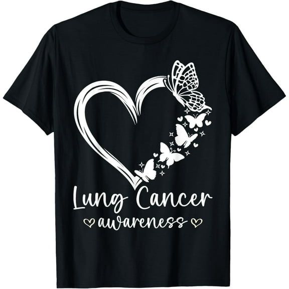 In November We Wear White Lung Cancer Awareness T-Shirt men and women can wear, black, white, gifts
