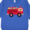 thumbnail image 3 of Inktastic Valentine Fire Truck Heart Bear Toddler Sweatshirt, 3 of 4