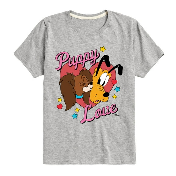Disney - Fifi And Pluto Puppy Love - Toddler & Youth Short Sleeve Graphic T-Shirt