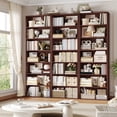 thumbnail image 5 of Homfa 82" Tall Bookcases, Freestanding Display Storage Shelves, 7-Tier Open Bookshelf for Home Office Living Room Bedroom, Cherry Red, 5 of 7