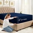 thumbnail image 1 of Empyrean Bedding King Fitted Sheet Deep Pocket - King Size Sheets with Deep Pockets - Ultra Soft King Size Fitted Sheet Only Deep Pocket Fits Up to 24" Deep Pocket - Fade Resistant - Navy Blue, 1 of 5