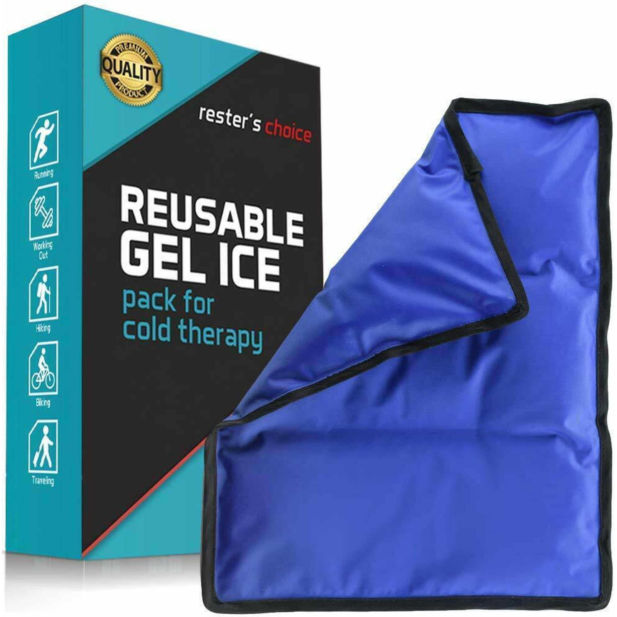 Gel Cold & Hot Pack - 11x14.5" Reusable Warm or Ice Pack for Injuries, Hip, Shoulder, Knee, Back Pain - Hot & Cold Compress for Swelling, Bruises, Surgery - Heat & Cold Therapy