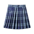 thumbnail image 4 of Plaid Skirt for Women High Waist Pleated Mini Skirt Spring Fall A Line Stretchy Soft Tartan Skirt Relaxed Fit Casual Blue XXXXL, 4 of 4