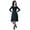 Navy Blue, variant on Moomaya Womens Full Sleeves Gathered Waist Dress Casual Relaxed Fit Swing Dresses w/ Pockets