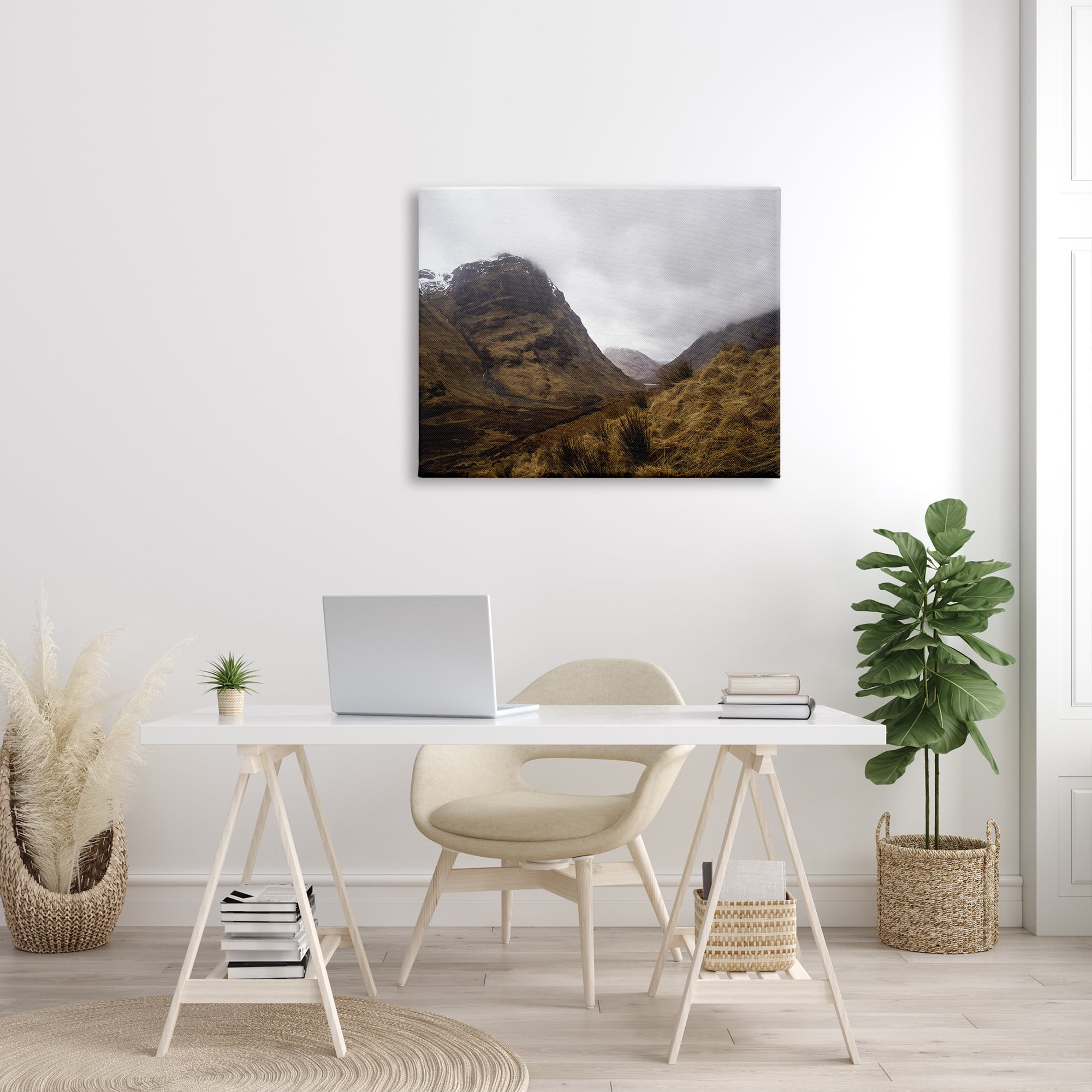 Stupell Industries Desert Hill Peaks Arid Vegetation Heavy Clouds Photograph Gallery Wrapped Canvas Print Wall Art, Design by Daphne Polselli