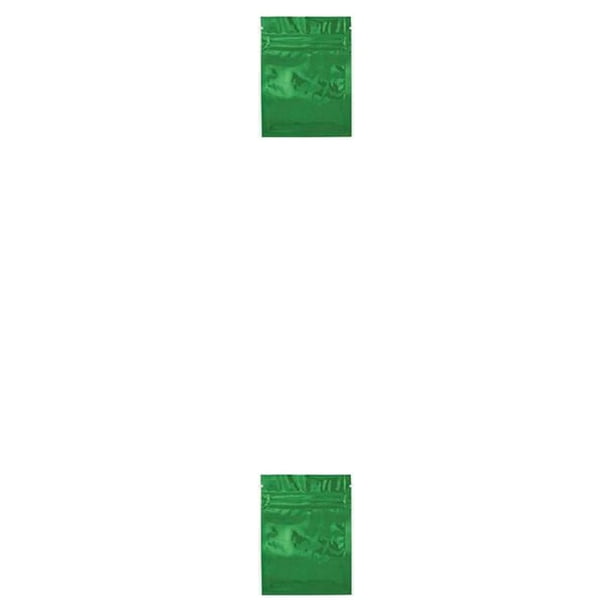 Advancent Paquete de 100 piezas Bolsa de papel de aluminio Bolsas de paquete Ziplock Bolsa de embalaje Verde 7.5x10cm Verde 7.5 x 10 cm 2Conjunto