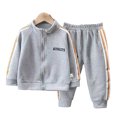 thumbnail image 2 of Esaierr Toddler Kids Boys Sports Sweatshirt Set Tracksuit Zip up Sweat Jacket Baby Clothes Long Sleeve Sweatsuit Jogger Pants Casual Spring Fall Outfits Set for 1-5Y, 2 of 8