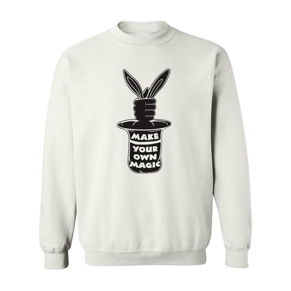 Your Own Magic Bunny And Hat Sweatshirt Men -Image by Shutterstock, Male Large