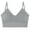 Gray, variant on Womens Sports Bras Ribbed Wireless V-Neck Backless Workout Gym Bralette Comfort Camis Bra