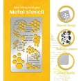 thumbnail image 4 of Metal Stencils for Craft Wood Burning Bees Stencils Stainless Steel Reusable Honey Comb Templates for Journaling Drawing Carving Engraving Scrapbooking 10cm Wide colorful, 4 of 9