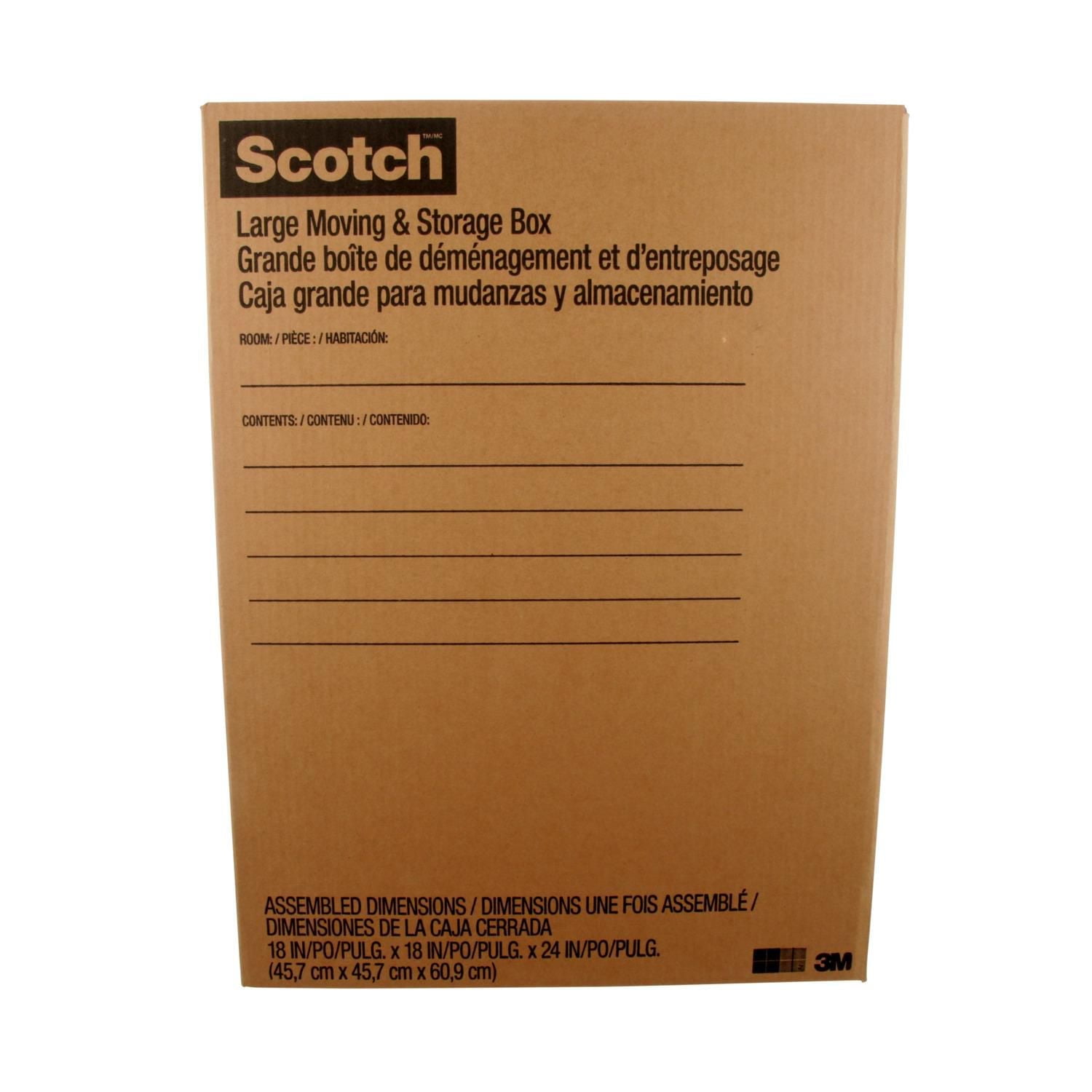 Scotch® Moving and Storage Box 8028-ESF-F18, 18 in x 18 in x 24 in (45.7 cm x 45.7 cm x 61 cm)