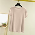 thumbnail image 3 of Womens Mulberry Silk T Shirts Basic Crewneck Short sleeve Tee Tops Blouse Summer Casual Solid Tshirts, 3 of 8