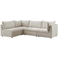 thumbnail image 3 of Meridian Furniture Jacob Cream Velvet Modular Sectional, 3 of 13