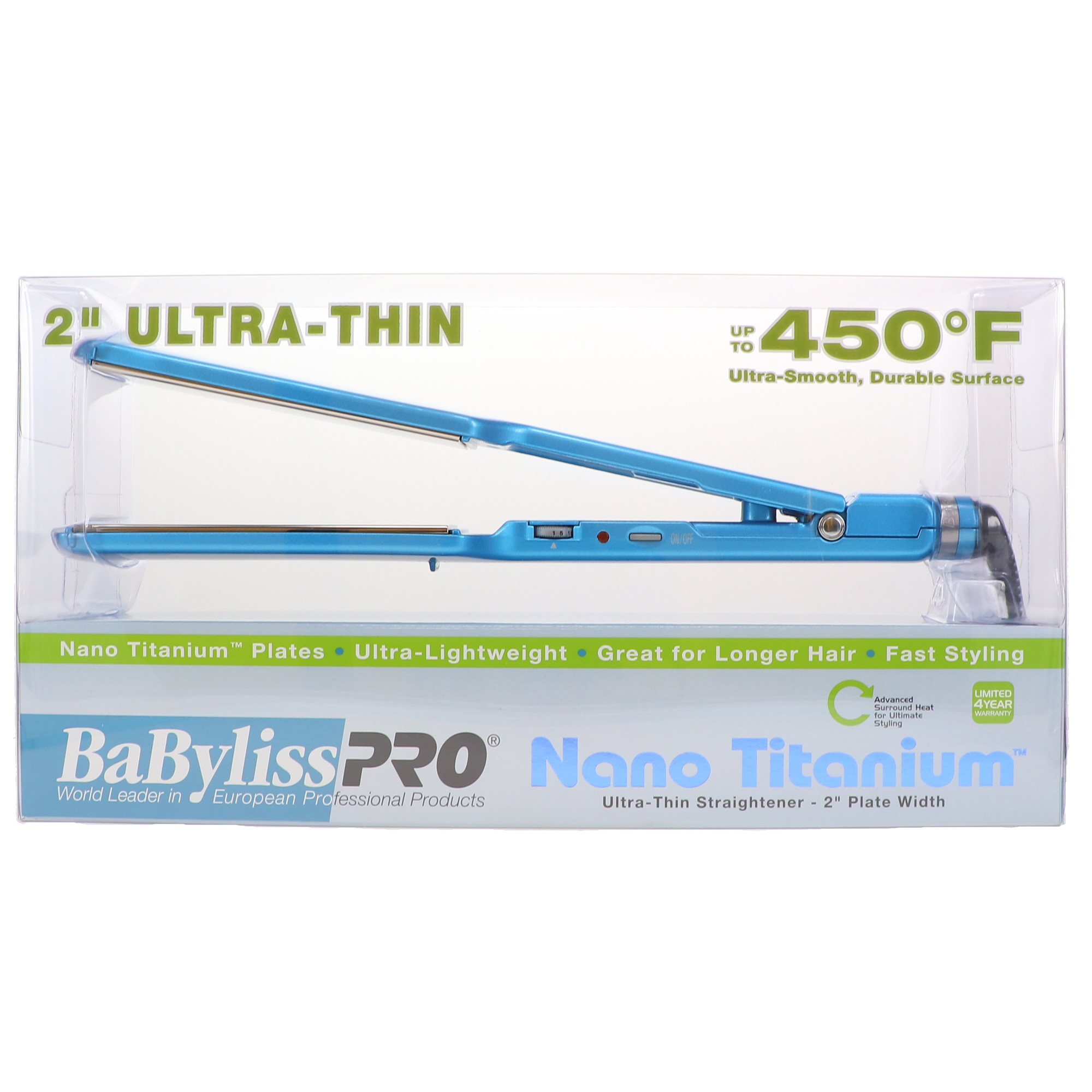 BaBylissPRO Nano Titanium Ultra Thin Flat Iron, 2 inch photo 3