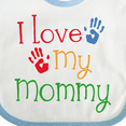 thumbnail image 4 of Inktastic I Love My Mommy Handprints Boys or Girls Baby Bib, 4 of 4