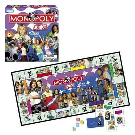 Monopoly Junior Disney Channel Edition, Choose your favorite Disney Channel personality and run around the gameboard buying properties as you go By Hasbro Ship from