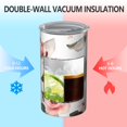 thumbnail image 2 of 20oz Coffee Tumblers Pioneer Flower Floral Print Pattern Stainless Steel Vacuum Insulated Travel Tumbler Coffee Cups Mug with Lid and Straw with Cleaning Brush for Cold & Hot Drinks, 2 of 5