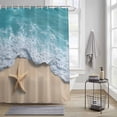 thumbnail image 4 of Summer Starfish Shower Curtains for Bathroom, Coastal Beach Washable Fabric Shower Curtain with Hooks Waterproof Bathroom Decor Sets, 48 x 72 Inches, 4 of 9