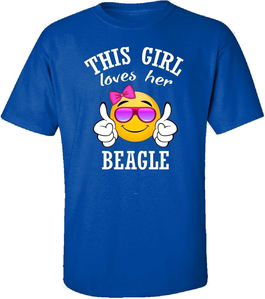 Beagle Lover Emoji Gifts This Girl Loves Her Dog Adult Shirt Xl Royal