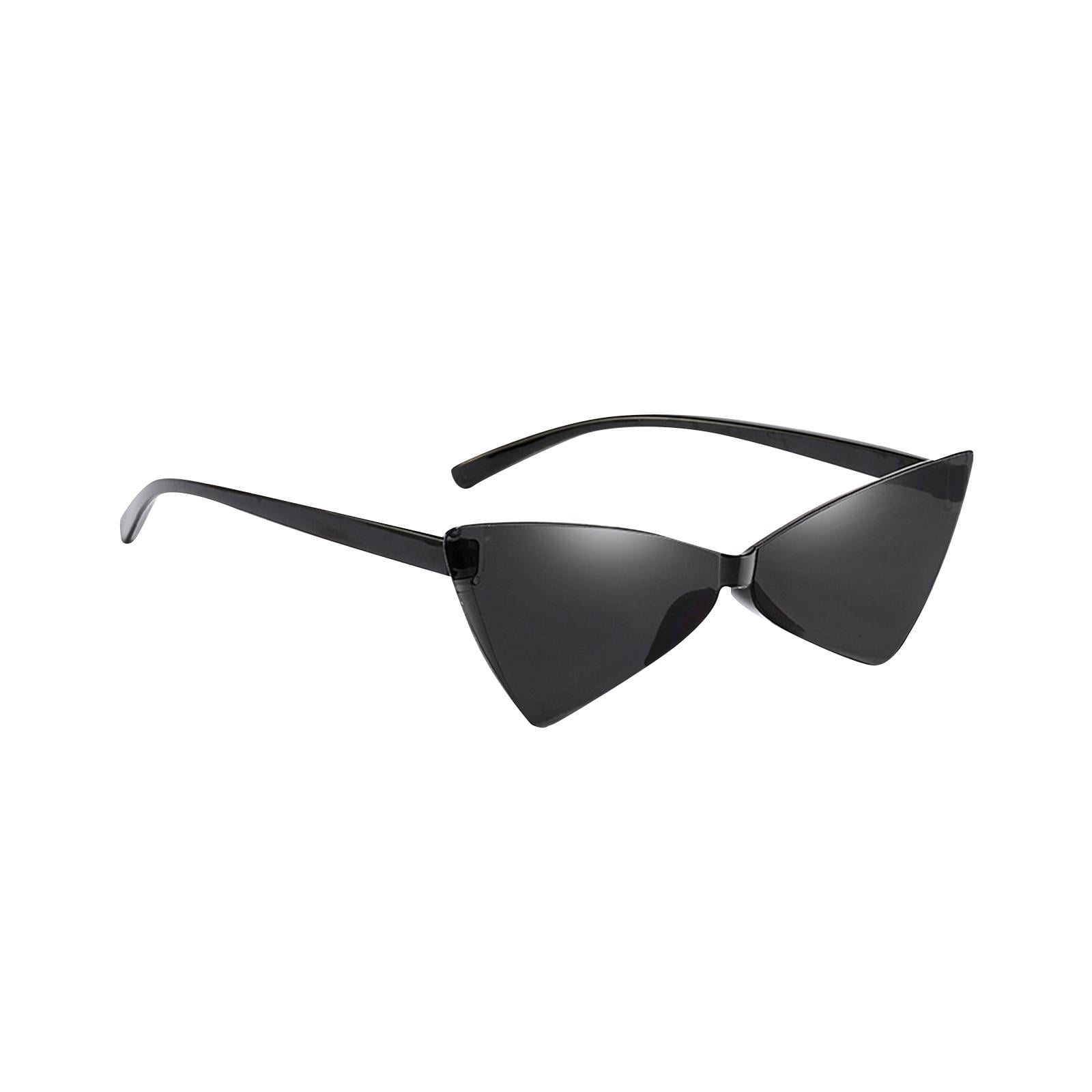 FVDPWYE Triangle Rimless Sunglasses Candy Colored Transparent