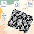 thumbnail image 3 of Alfombrilla de ratón con diseño de huevos de Pascua en blanco y negro con base de goma antideslizante, cuadrada, protector para portátil, alfombrilla de escritorio para juegos de ordenador,, 3 of 7