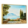 thumbnail image 3 of Designart 'Beautiful Mountains View By The Sea Side' Nautical & Coastal Framed Canvas Wall Art Print, 3 of 5