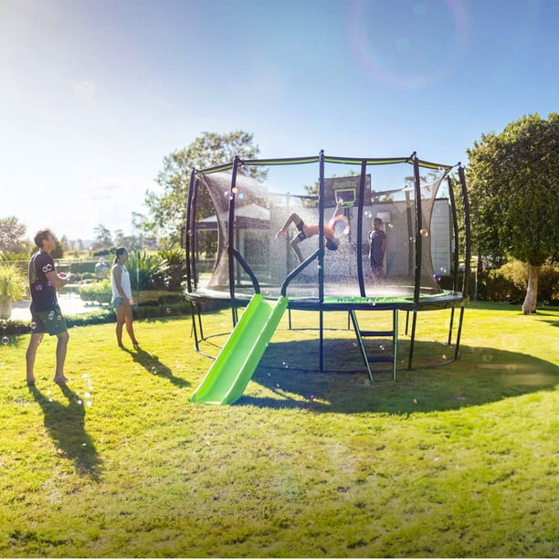 jump one総柄 イエロー グレー サイズ34 JumpFlex HERO 15' Backyard Outdoor Trampoline for Kids with Net