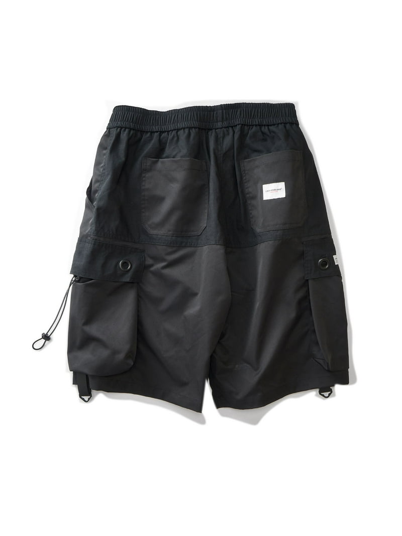 Niepce Inc Summer Black Men's Techwear Streetwear Cargo Shorts