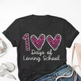 thumbnail image 5 of Tittly T Shirts for Women Spring Tops for Women 100 Days Of School Shirt Women Teacher Tshirts Happy 100th Days Shirt Celebration Appreciation Graphic Tees Tshirts Shirts Black 3XL, 5 of 5