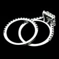 thumbnail image 4 of Sparkle Jewels Bridal Wedding Ring Set 14K White Gold Plated Princess Cut Diamond, 4 of 4