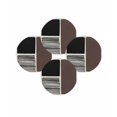 thumbnail image 7 of 15 Inch Round Placemats Set of 4, Brown Black Non Slip Heat Insulation PP Table Mats, Modern Abstract Art Farmhouse Striped Washable Place Mats for Kitchen Dining Party Table Decor, 7 of 7