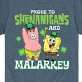 thumbnail image 3 of SpongeBob SquarePants - Prone To Shenanigans And Malarkey - Toddler And Youth Short Sleeve Graphic T-Shirt, 3 of 6