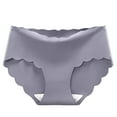 thumbnail image 4 of Women's Silk Underwear Panties Soft Seamless Briefs Breathable Solid Color Mid Rise Triangle Underwear 5 packs, 4 of 6