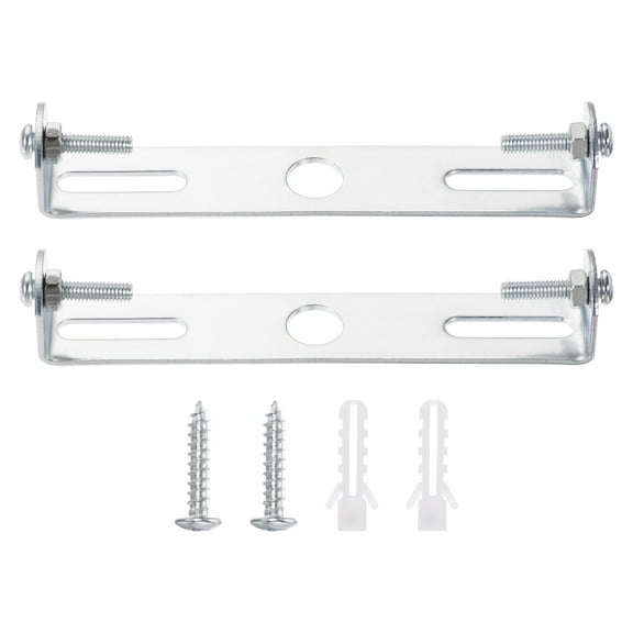 Uxcell 4.1"x0.71"x0.67" Mounting Bracket Screw Nut Ceiling Light Hardware Plate Iron Silver Tone 6Pcs