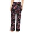 thumbnail image 3 of Goofa Orchids Flowers Printed Soft Pajama Pants for Women, Wide Leg Comfy Casual Lounge Yoga Pants-X-Large, 3 of 9