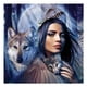 thumbnail image 2 of Cuadros Decorativos Figura de pintura de diamante chica lobo 5D resina de diamantes de imitación redonda completa Ndcxsfigh Nuevos Originales, 2 of 8