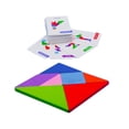 thumbnail image 2 of Montessori viaje Tangram rompecabezas rompecabezas juguete educativo edad 3 portátil 7 piezas bloques y 60 tarjetas Sunnimix Puzzle de Tangram, 2 of 8