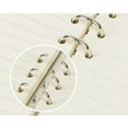 thumbnail image 3 of A5 Notebook 6 Agujeros de PU Bolsillo Suelto para Cuaderno Carpeta Anillas Recargable Diario (Negro), 3 of 9