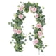 thumbnail image 1 of Arreglo floral de enredaderas artificiales, hebras versátiles de eucalipto sintético Rosa, 1 of 9