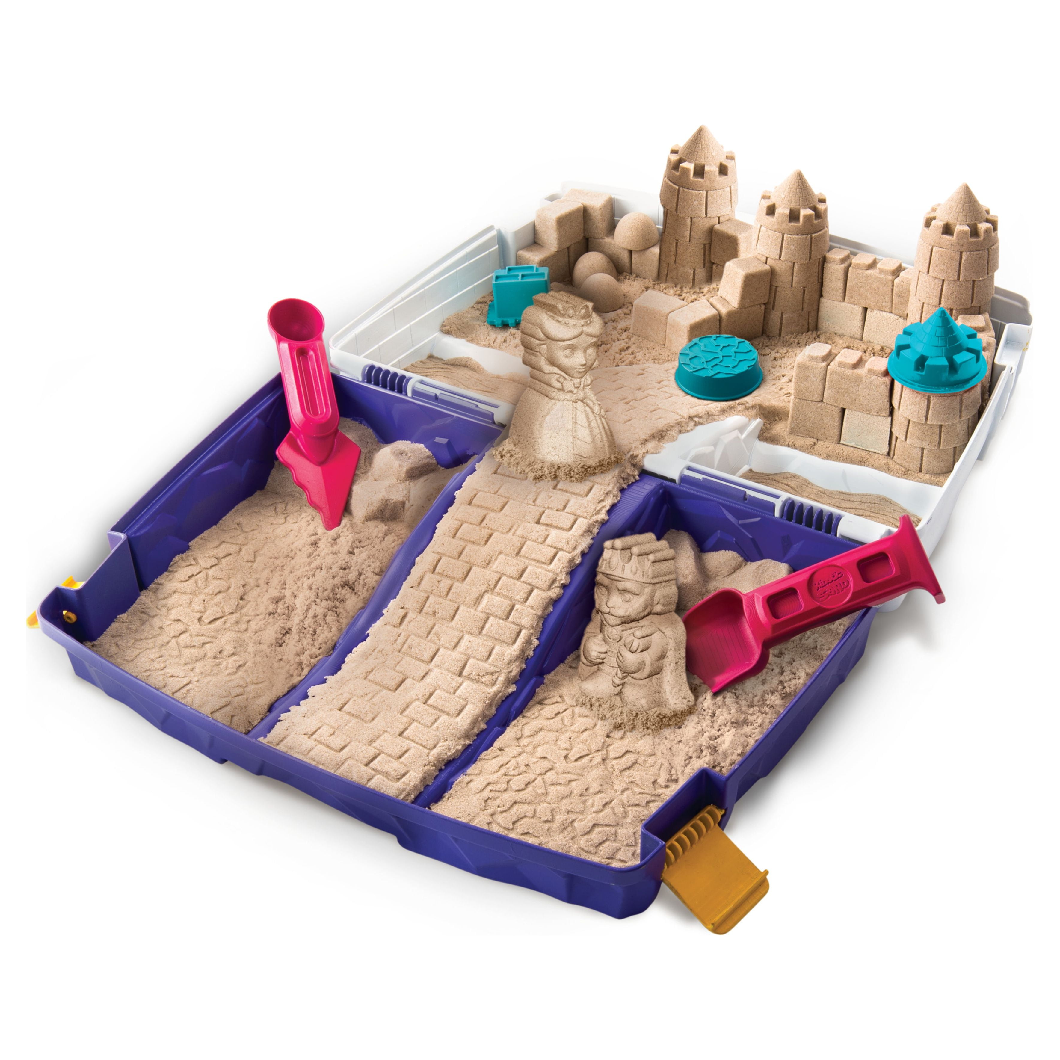 Kinetic Sand, Construction Site Folding Sandbox with Toy Truck and 2lbs of  Play Sand, Sensory Toys for Kids Ages 3 and up 